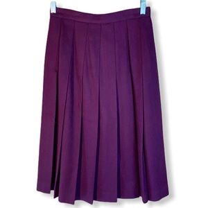 Vintage Koret Career Petites Wool Pleated Skirt Academia Preppy Size 8P